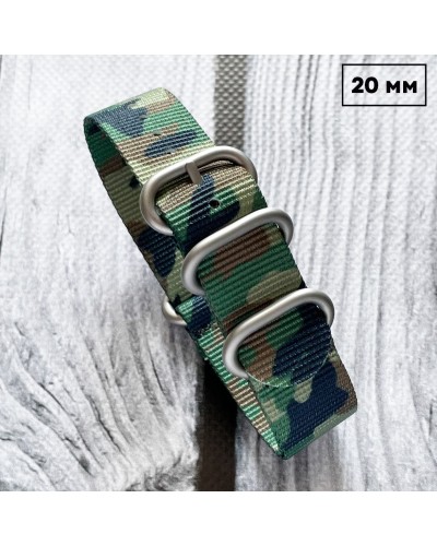 Купить Ремешок Nato Camo Woodland 20 мм