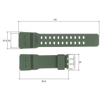 Ремінець для Skmei 1356/1358/1680AG Army Green каучуковий зелений (1051-0500)