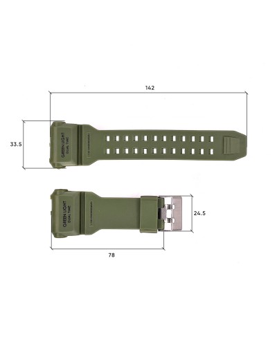 Купить Ремінець для годинника Skmei 1968AG Army Green