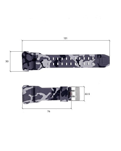 Купити Ремінець для годинника Skmei 1742CMGY Camo Gray