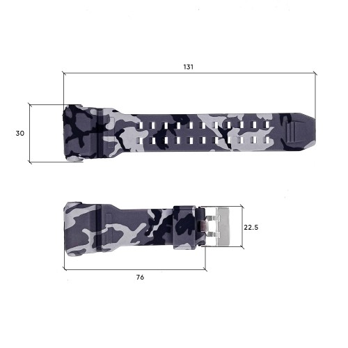 Купить Ремінець для годинника Skmei 1742CMGY Camo Gray