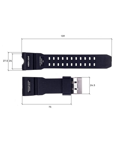 Купити Ремінець для годинника Skmei 1155/1155B Black
