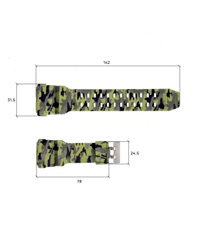 Купити Ремінець для годинника Skmei 1818CMGN Green Camo