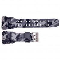 Ремінець для годинника Skmei 1520CMGY Camo Gray (1051-0523), каучуковий сірий камуфляж