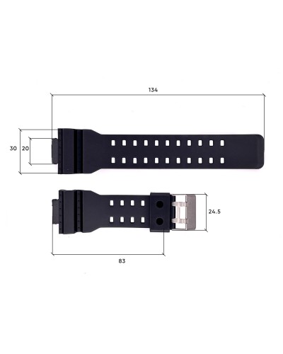 Купить Ремінець для годинника Skmei 1688BK Black