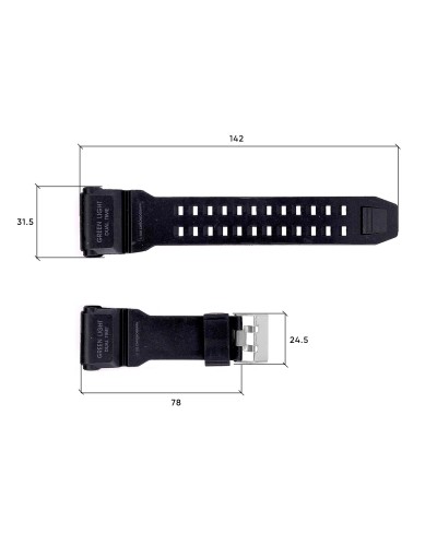 Купить Ремінець для годинника Skmei 1818BK Black