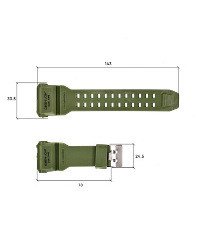 Купить Ремінець для годинника Skmei 1520AG Army Green