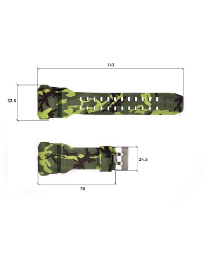 Купить Ремінець для годинника Skmei 1520CMGN Camo Green