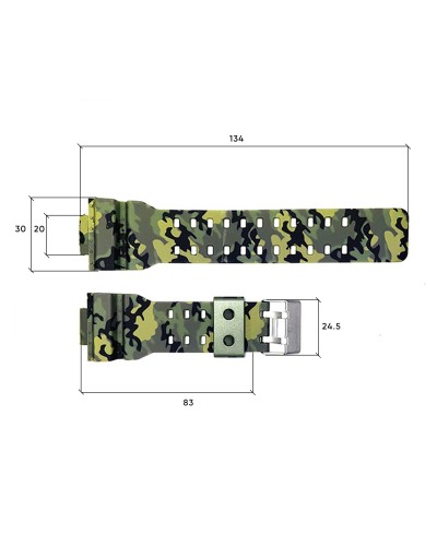 Купити Ремінець для годинника Skmei 1688CMGN Camo Green