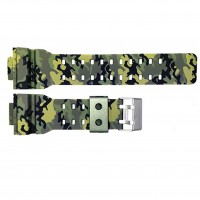 Ремінець для годинника Skmei 1688CMGN Camo Green камуфляжний каучуковий 27.5 см