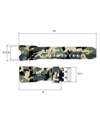 Купить Ремінець для годинника Skmei 1155/1155BCMGR Camo Green
