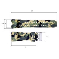 Ремінець для годинника Skmei 1155/1155BCMGR Camo Green каучуковий камуфляжний