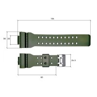 Ремінець для годинника Skmei 1688AG Army Green каучуковий зелений (SKU: 1051-0554)
