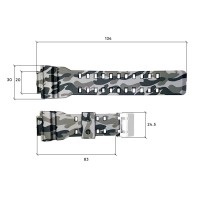 Ремінець для годинника Skmei 1688CMGY Camo Gray каучуковий сірий камуфляж 27.5 см