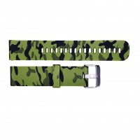 Ремінець для годинника Skmei 1893CMGN Camo Green 20 мм каучуковий камуфляжний
