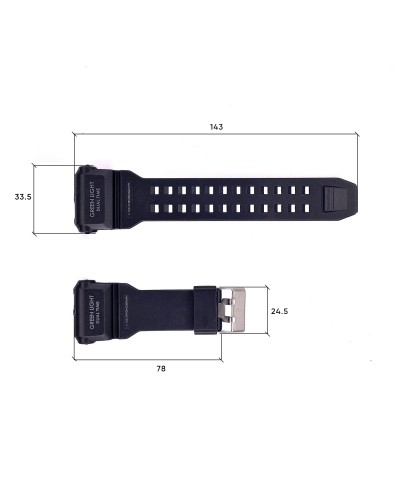 Купити Ремінець для годинника Skmei 1637BK Black