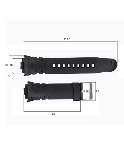 Купить Ремінець для годинника Skmei 1068/1301/1231/1560/1820BK Black