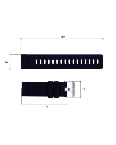 Купити Ремінець для годинника Skmei 1213BK Black