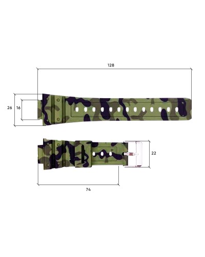 Купити Ремінець для годинника Skmei 1628CMGN Camo Green