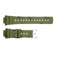 Ремінець для годинника Skmei 1628CMGN Camo Green камуфляжний каучуковий 24.5 см (1051-0659)