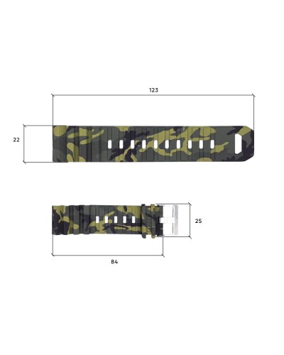 Купить Ремінець для годинника Skmei 1657CMGN Camo Green