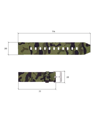 Купить Ремінець для годинника Skmei 1895CMGN Camo Green