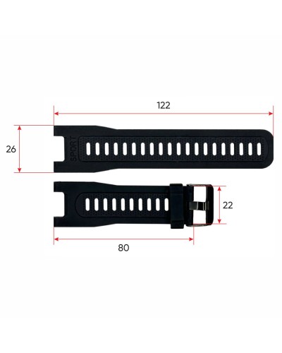 Купить Ремінець для смарт годинника G18 Black