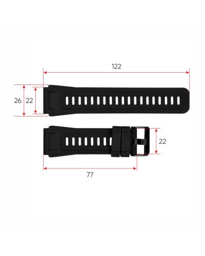 Купить Ремінець для смарт годинника Modfit Ranger Black