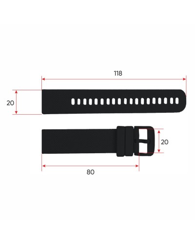 Купити Ремінець для смарт годинника K26H Black