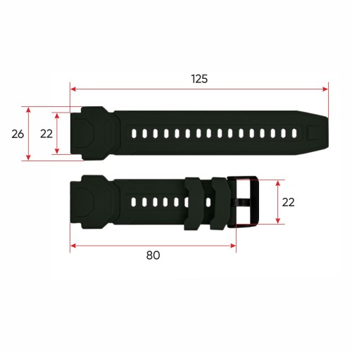 Купить Ремінець для смарт годинника C20 Black