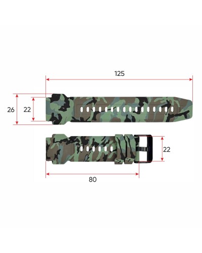 Купить Ремінець для смарт годинника Modfit Warrior Camo Green