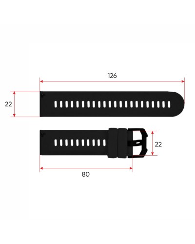 Купити Ремінець для смарт годинника AK59 Black