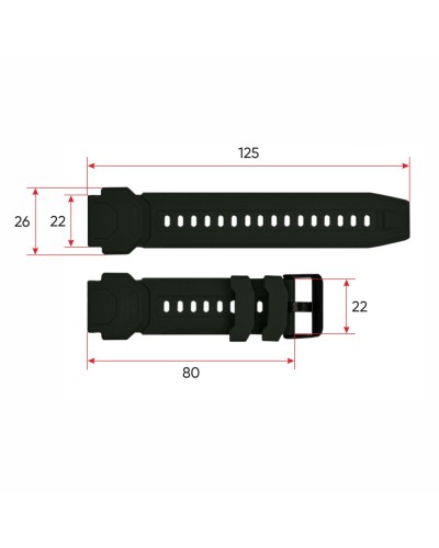 Купити Ремінець для смарт годинника Modfit Warrior Black
