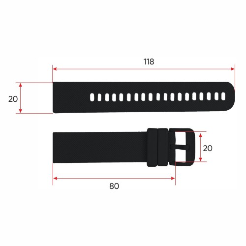 Купити Ремінець для смарт годинника Modfit Zoopex Black