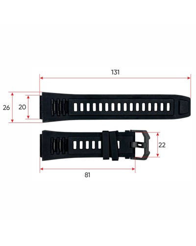 Купити Ремінець для смарт годинника Modfit Titan Black