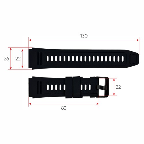 Купити Ремінець для смарт годинника K59 Black