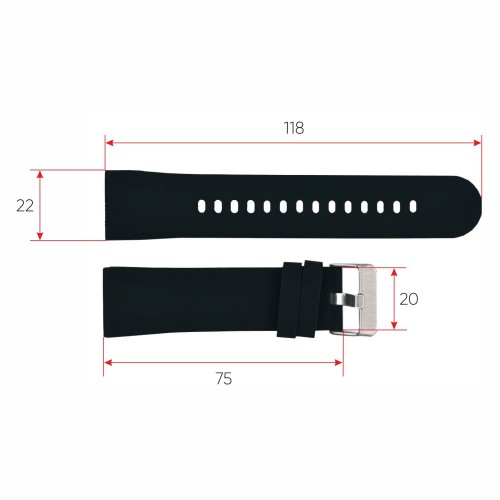 Купити Ремінець для смарт годинника ZL02D Black