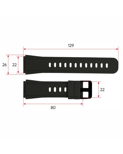 Купити Ремінець для смарт годинника K28H Black