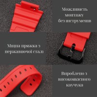Комплект ремінець та безель Casio accessories для G-Shock GA-2100/GA-2110 напівпрозорий (1051-0810)