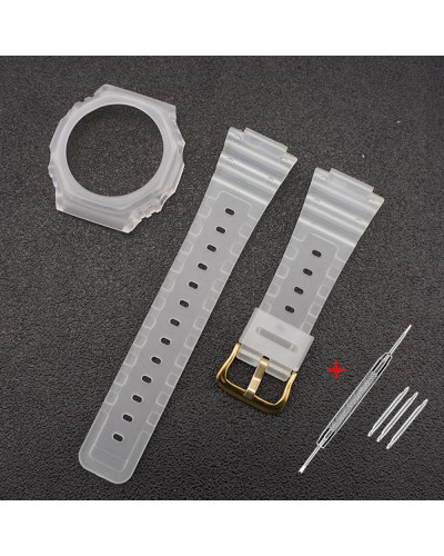 Купить Ремінець + безель (рант) для Casio G-Shock GA-2100 Transl GD