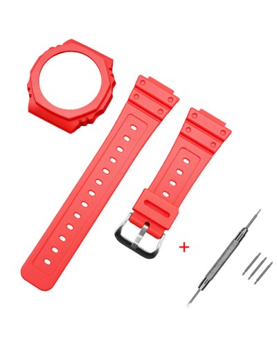 Купити Ремінець + безель (рант) для Casio G-Shock GA-2100 Red SI