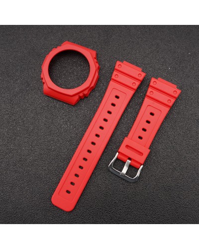 Купити Ремінець + безель (рант) для Casio G-Shock GA-2100 Red SI