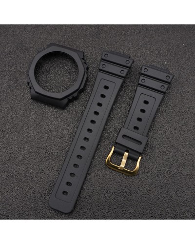 Купить Ремінець + безель (рант) для Casio G-Shock GA-2100 Black GD