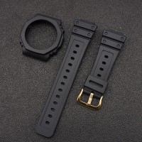 Ремінець та безель Casio accessories для G-Shock GA-2100/GA-2110 Black GD чорний каучуковий
