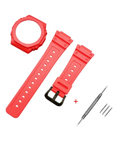 Купить Ремінець + безель (рант) для Casio G-Shock GA-2100/GA-2110 Red Black