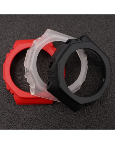 Купить Ремінець + безель (рант) для Casio G-Shock GA-2100/GA-2110 Red Black