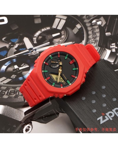 Купить Ремінець + безель (рант) для Casio G-Shock GA-2100/GA-2110 Red Black