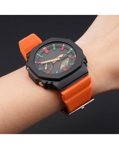 Купить Ремінець для Casio G-Shock GM-2100 B Orange BK