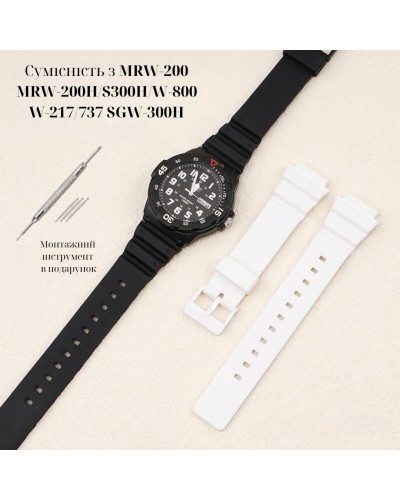 Купить Ремінець для Casio MRW-200H All Black