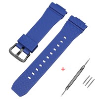 Ремінець для Casio G-Shock GM-2100 B Blue BK синій поліуретановий, довжина 20.9 см (1051-0856)